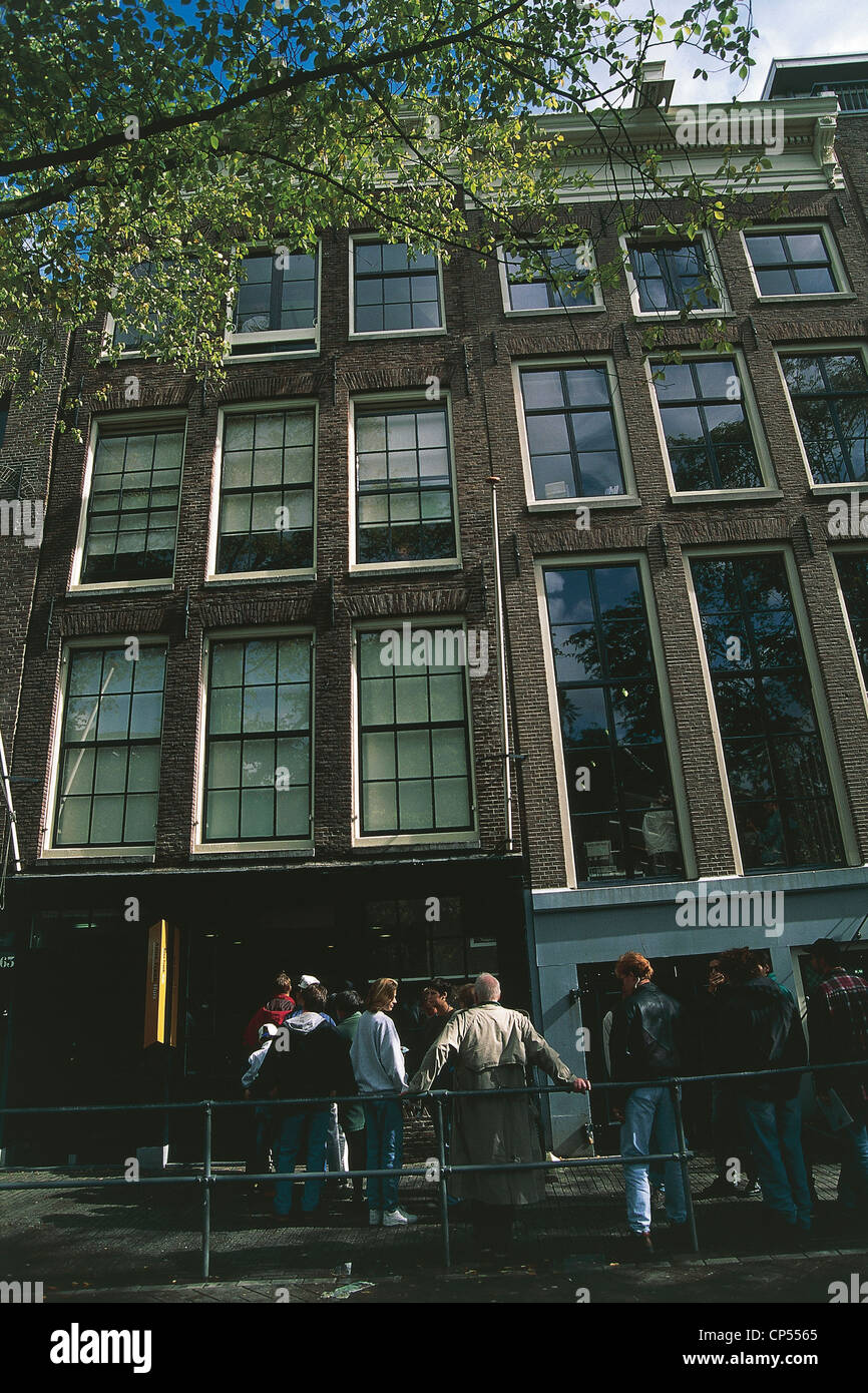 Pays-bas - Amsterdam. La maison d'Anne Frank à Prinsengracht 263. Banque D'Images