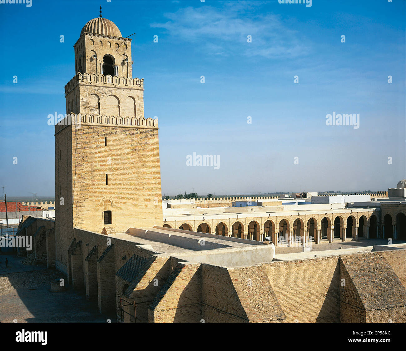 Tunisie - Kairouan, la Grande Mosquée. IX siècle Banque D'Images