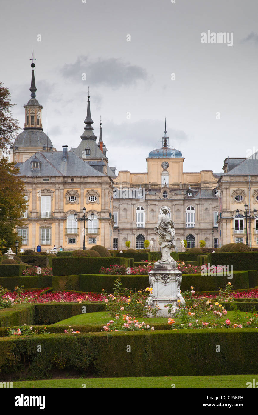 L'Espagne, Castilla y Leon, San Ildefonso, Palacio Real de La Granja de San Ildefonso, le Palais Royal du Roi Philp V, construit en 1731 Banque D'Images