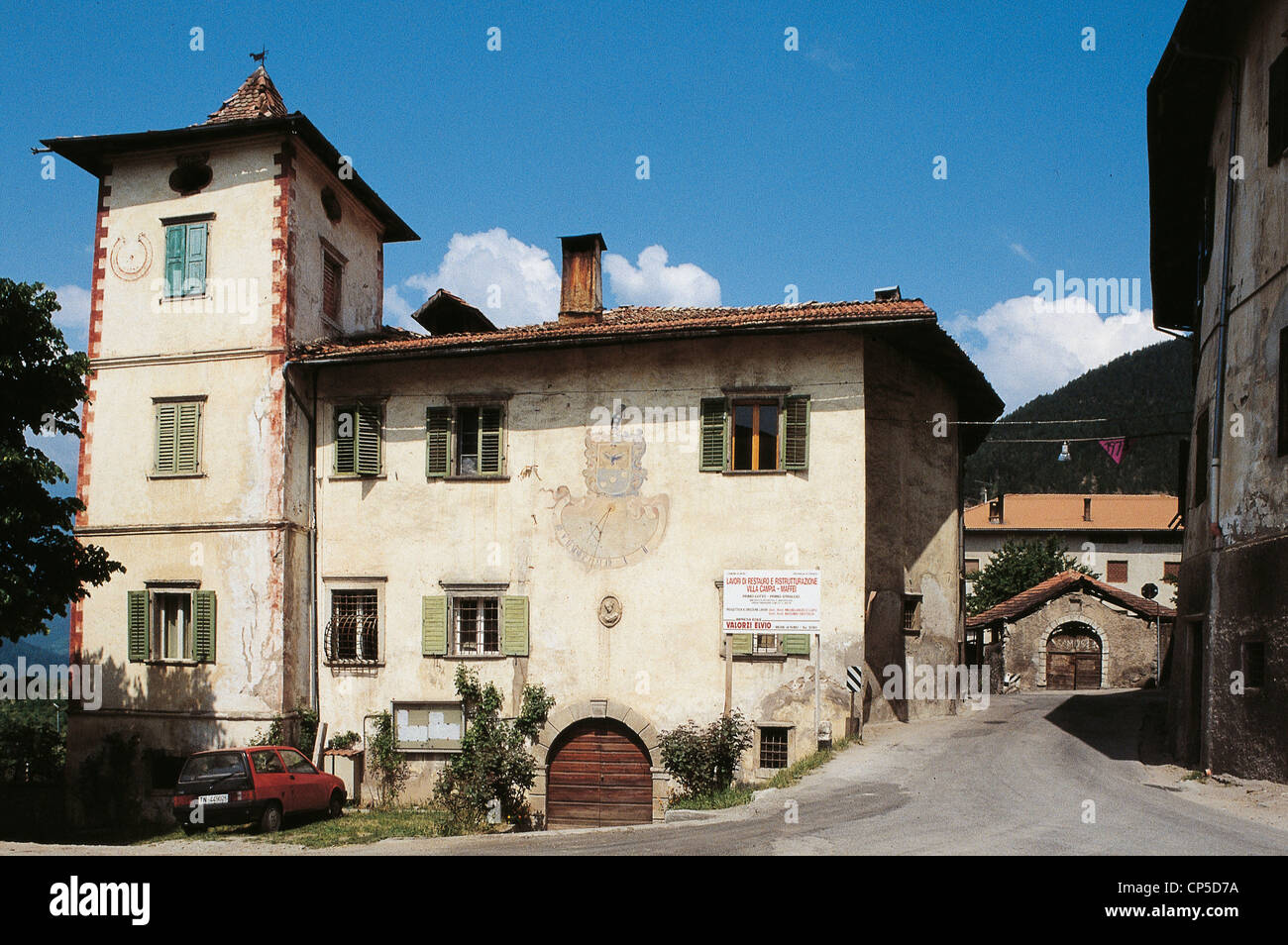 Trentin-haut-Adige - Val di Non - Revo (Tr). Casa Maffei. Banque D'Images