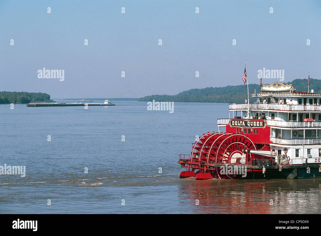 USA - Mississippi - Natchez. Steamboat 'Delta Queen' sur le fleuve Mississippi Banque D'Images