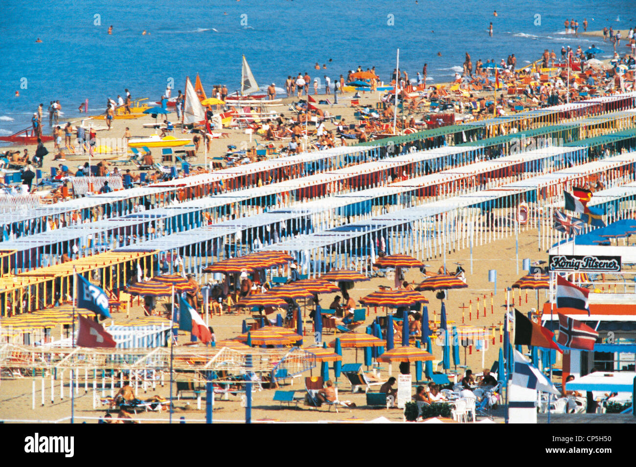 Emilie-romagne - Riccione (RN), plage Banque D'Images