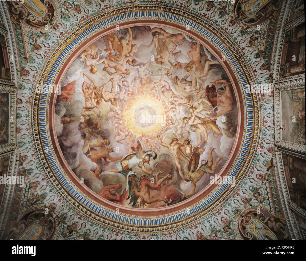 Latium Caprarola Farnese Building prix plafond de l'anges des vieux John De 1574-1575 Banque D'Images