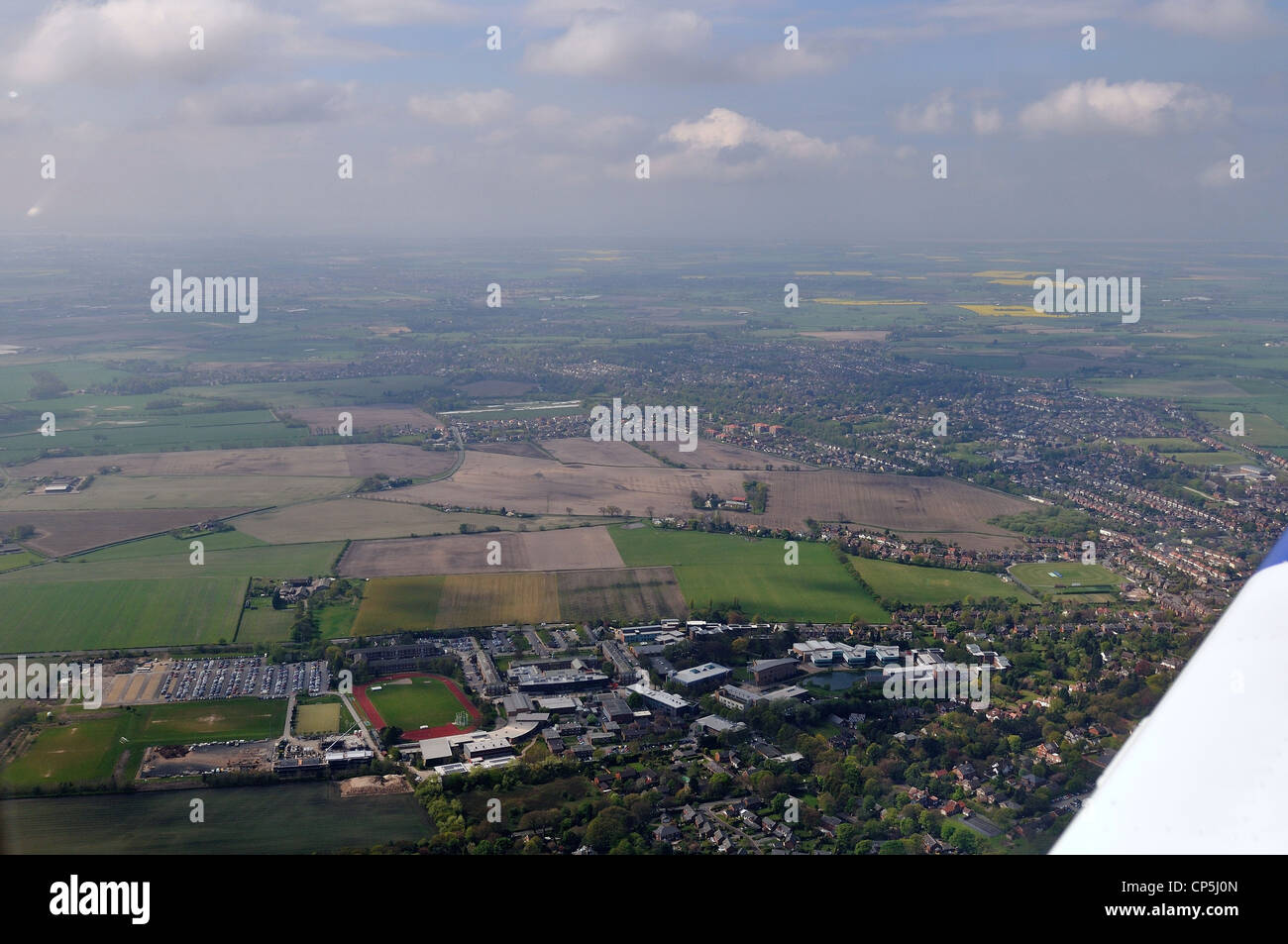 Photographie aérienne vue cockpit pilotes nord-ouest de l'uk Banque D'Images