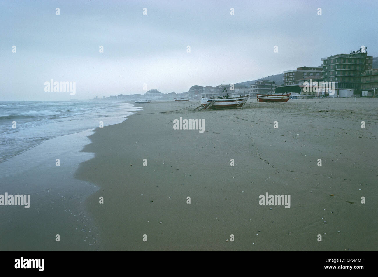 Plage - Abruzzes Silvi Marina (Te). Banque D'Images