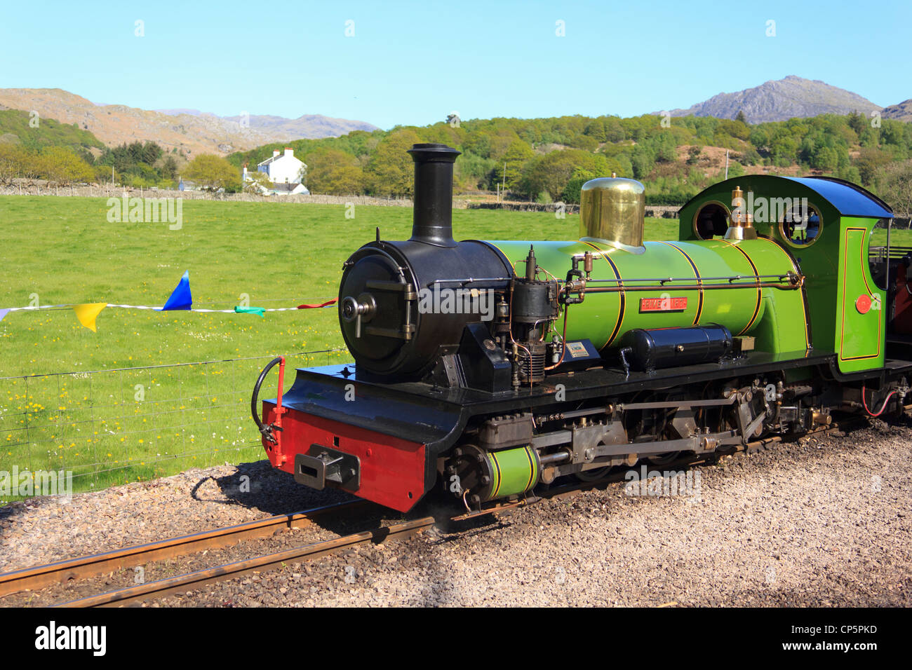 Un moteur à vapeur du patrimoine au pays de Galles, Royaume-Uni. Banque D'Images