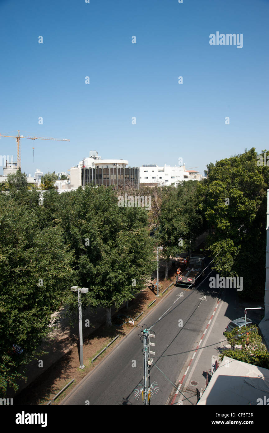 Portrait de Rothschild Boulevard, Tel Aviv, Israël Banque D'Images