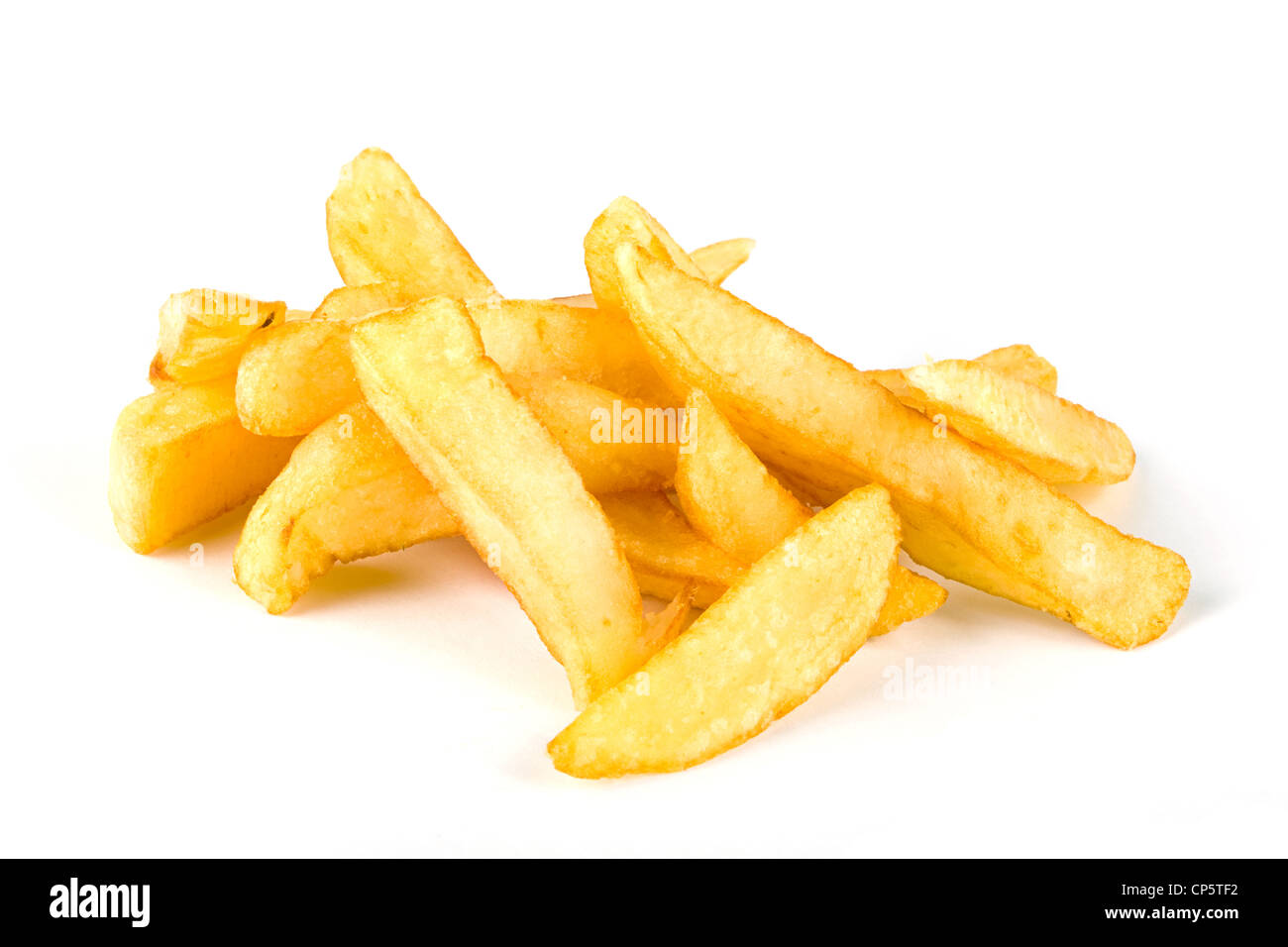 Tas de frites plus hwite Banque D'Images