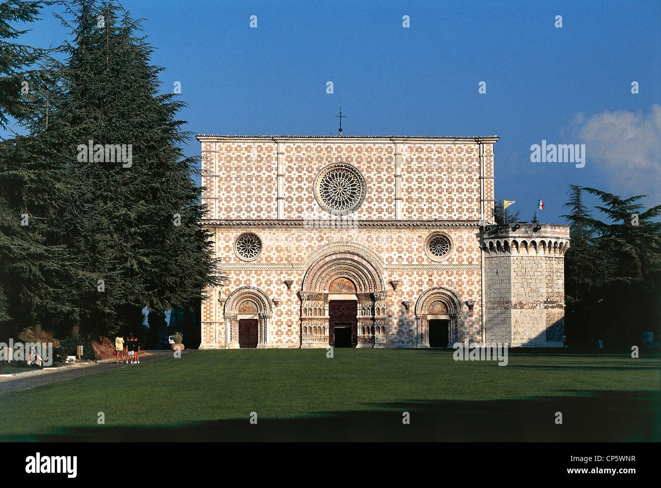 Abruzzes - L'Aquila. Basilique de Santa Maria Collemaggio. Banque D'Images