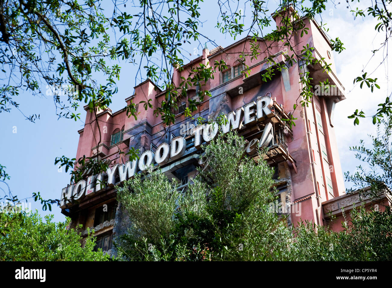 Hollywood Tower Hotel à Disney's Hollywood Studios. Banque D'Images