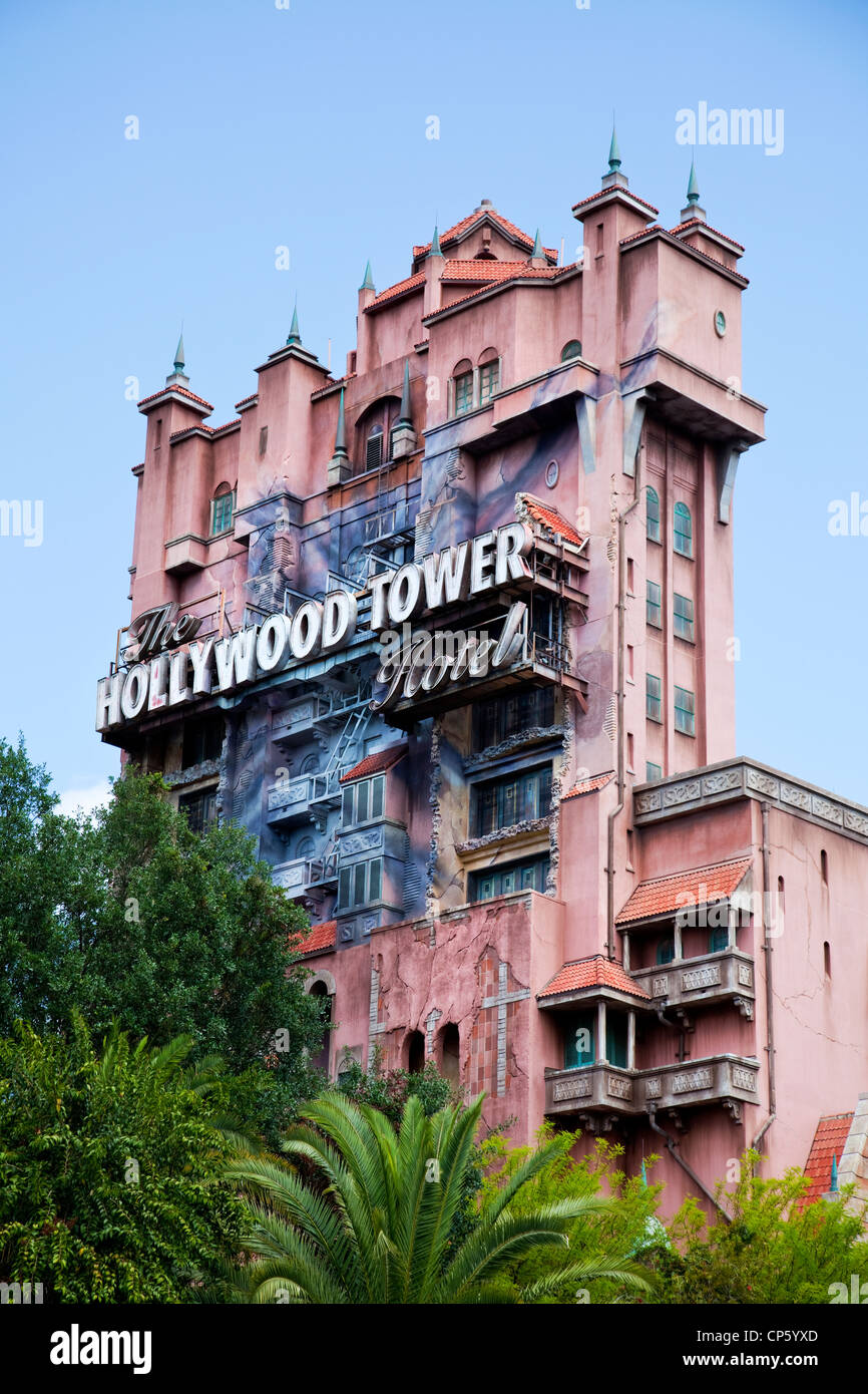 Hollywood Tower Hotel à Disney's Hollywood Studios. Banque D'Images
