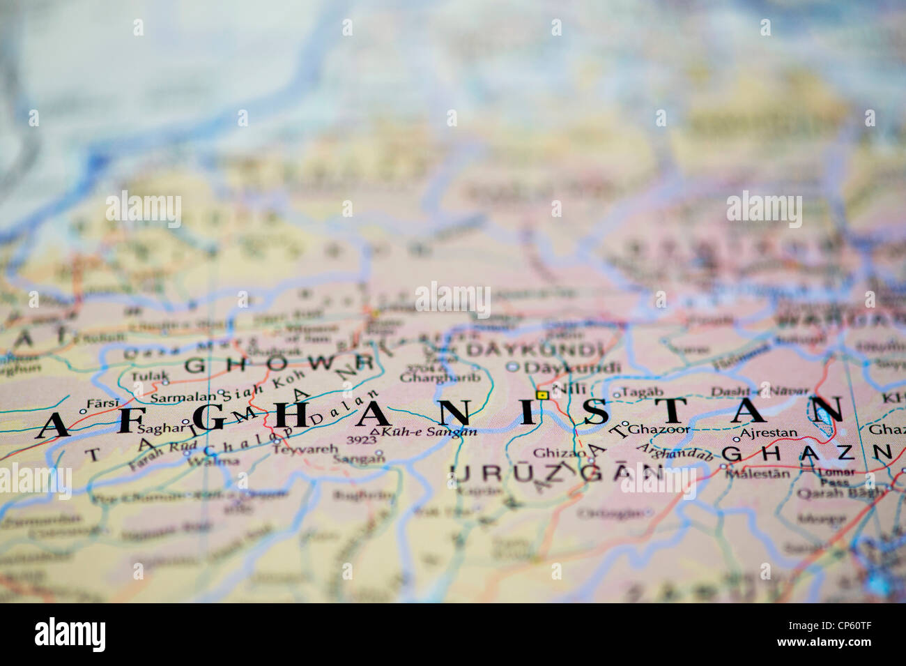 La carte de l'Afghanistan Banque D'Images