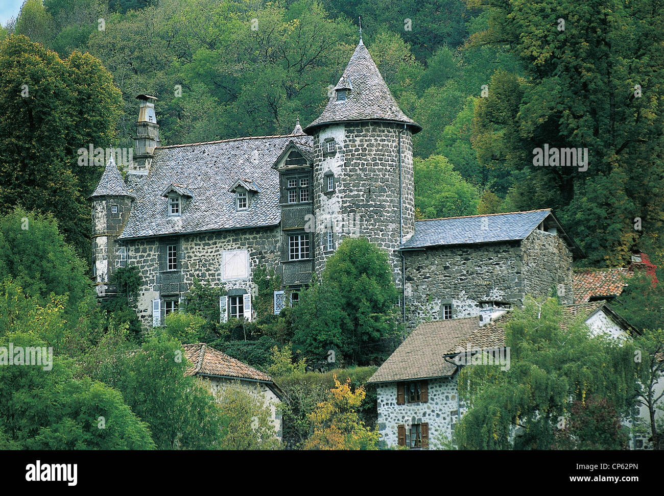 FRANCE AUVERGNE SAINT SIMON CHÂTEAU Oyez Banque D'Images