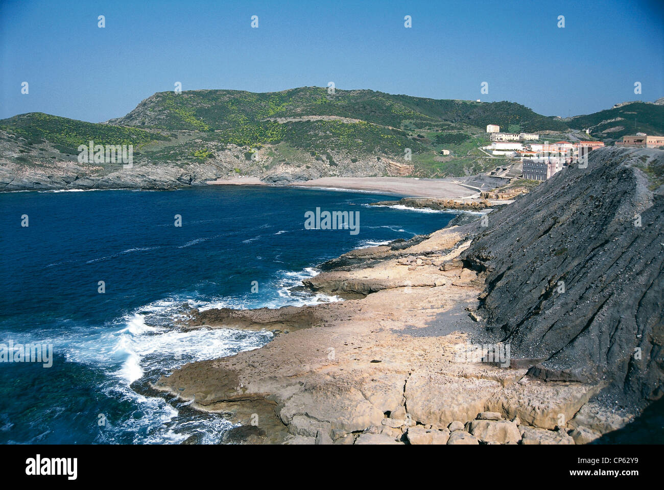 Sardaigne - Nurre (Ss). La côte et les plages de Cape Argentiera. Banque D'Images