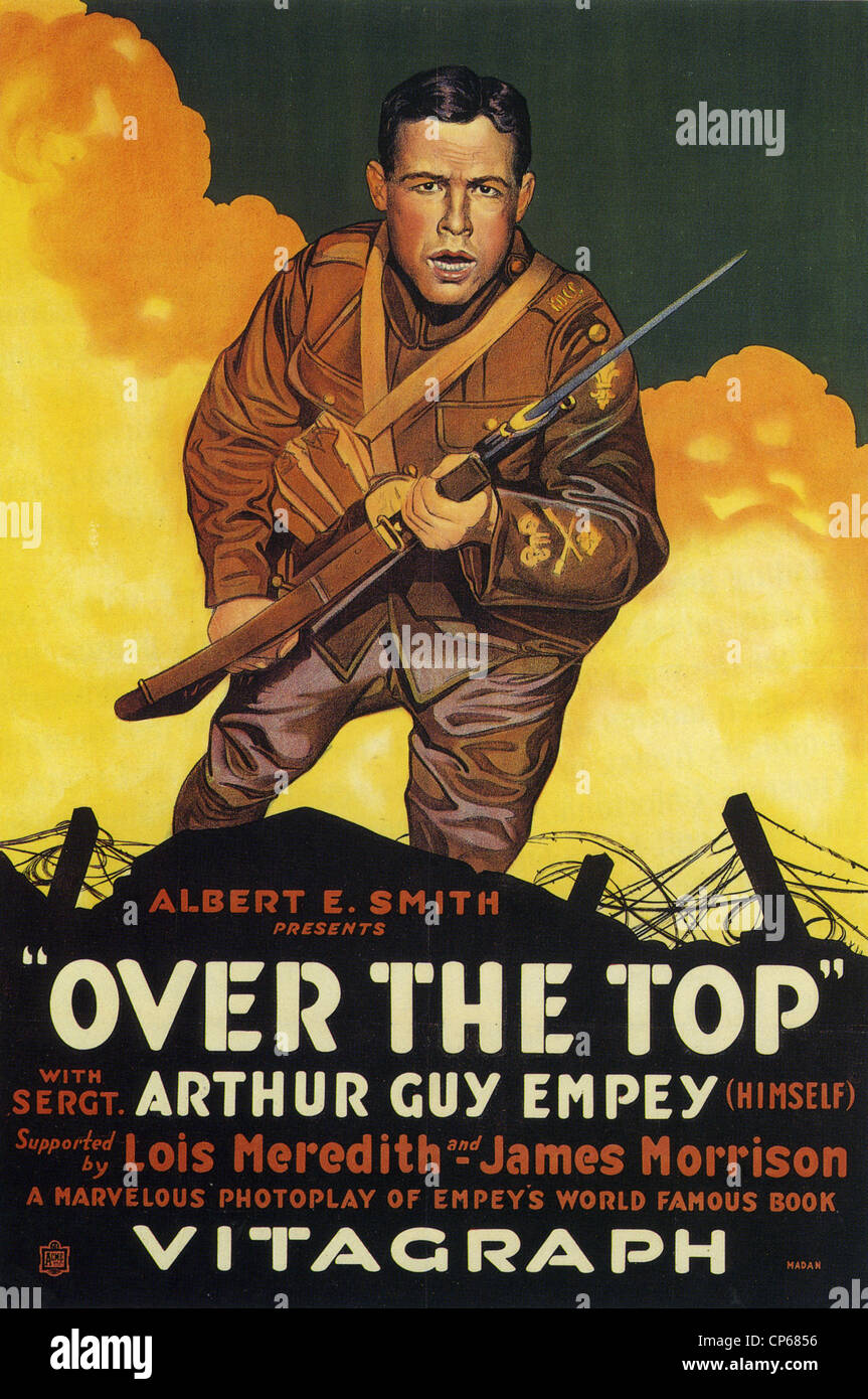 Sur le haut de l'affiche 1918 Vitagraph film avec Arthur Empey Banque D'Images