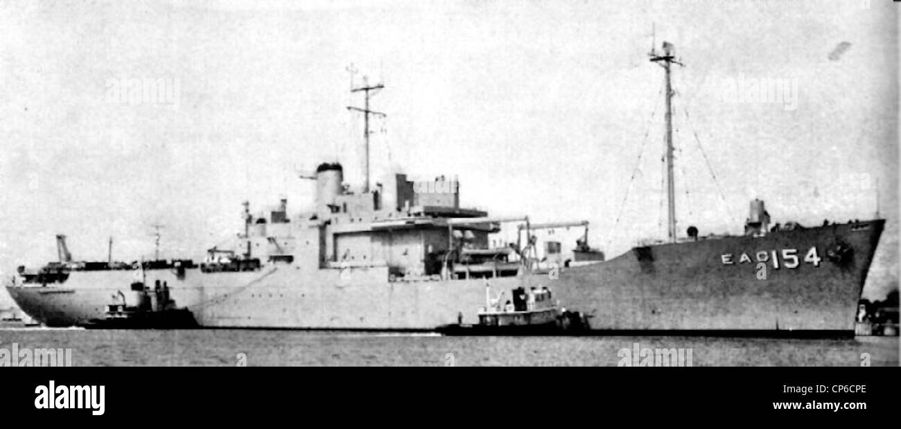 L'île d'observation USS (E-AG-154) à Cap Canaveral. Banque D'Images