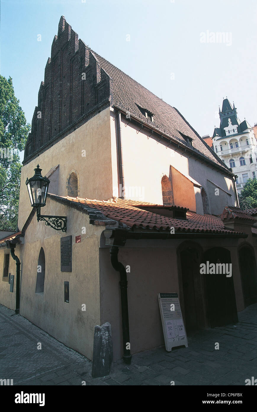 République Tchèque Prague JOSEFOV Synagogue Vieille-Nouvelle Banque D'Images