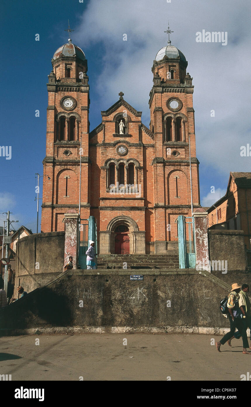 Madagascar - Fianarantsoa. La Cathédrale d'Ambozontany (1890) Banque D'Images