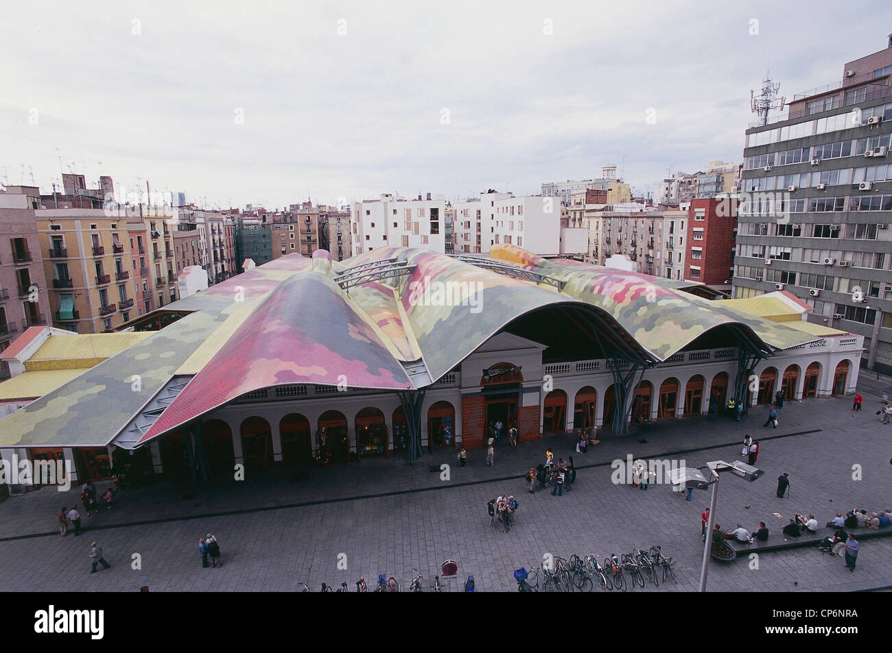 Espagne Catalogne Barcelone Las Ramblas Marché de Santa Caterina (milieu du xixe siècle restauré conçu par Enric Banque D'Images