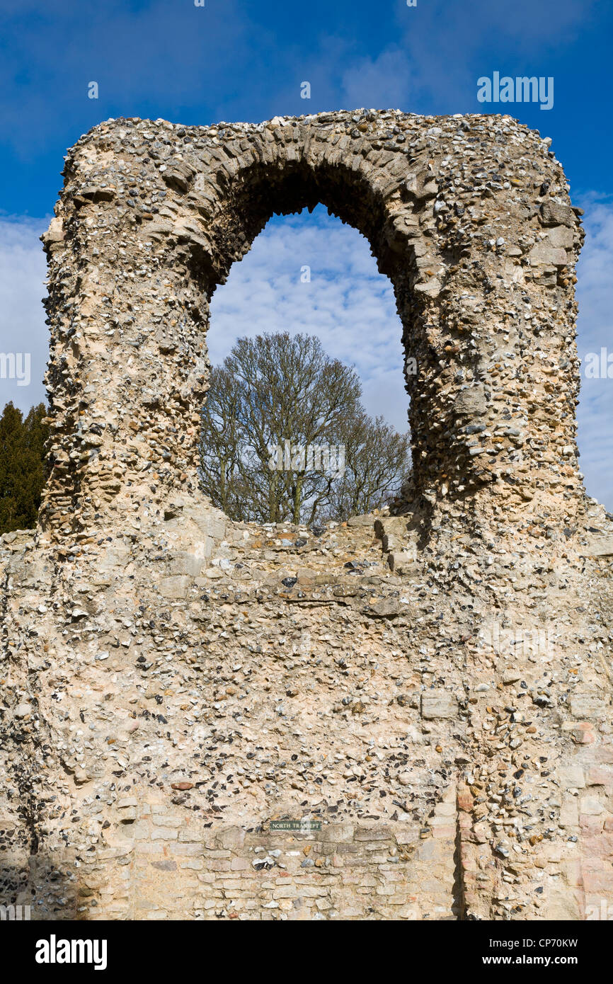 Demeure du transept nord à l'abbaye de Bury St Edmunds, Suffolk, Angleterre, Royaume-Uni. Banque D'Images