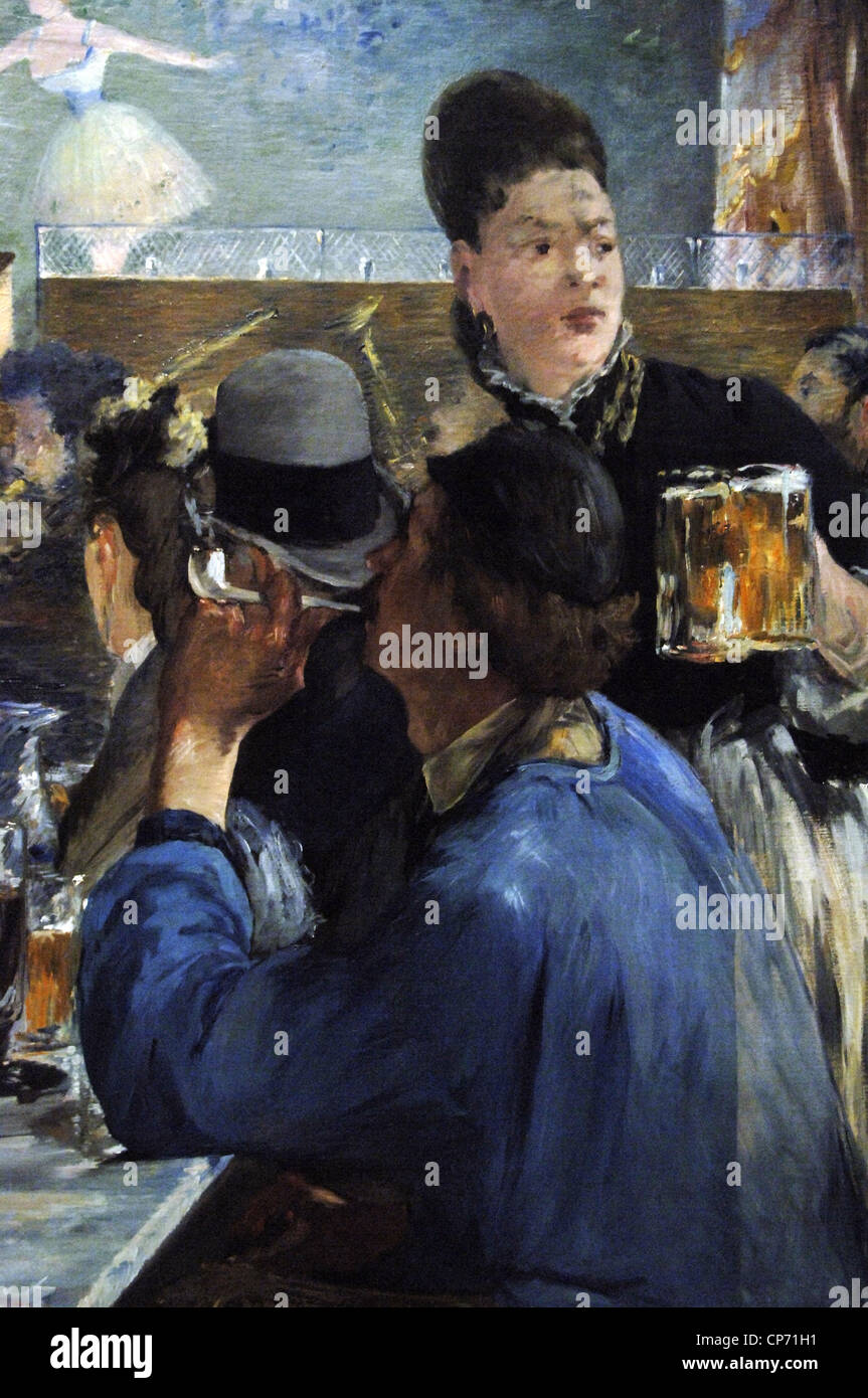 Edouard Manet (1832-1883). Le peintre français. Coin d'un Cafe-Concert 1877-1880 (probablement). Huile sur toile. Banque D'Images