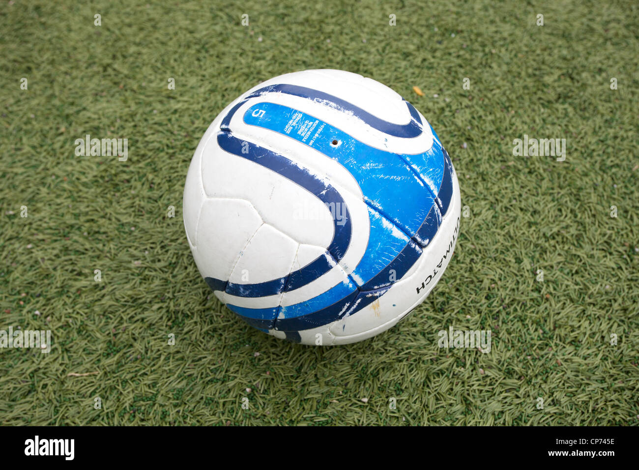 Un ballon de football. Banque D'Images