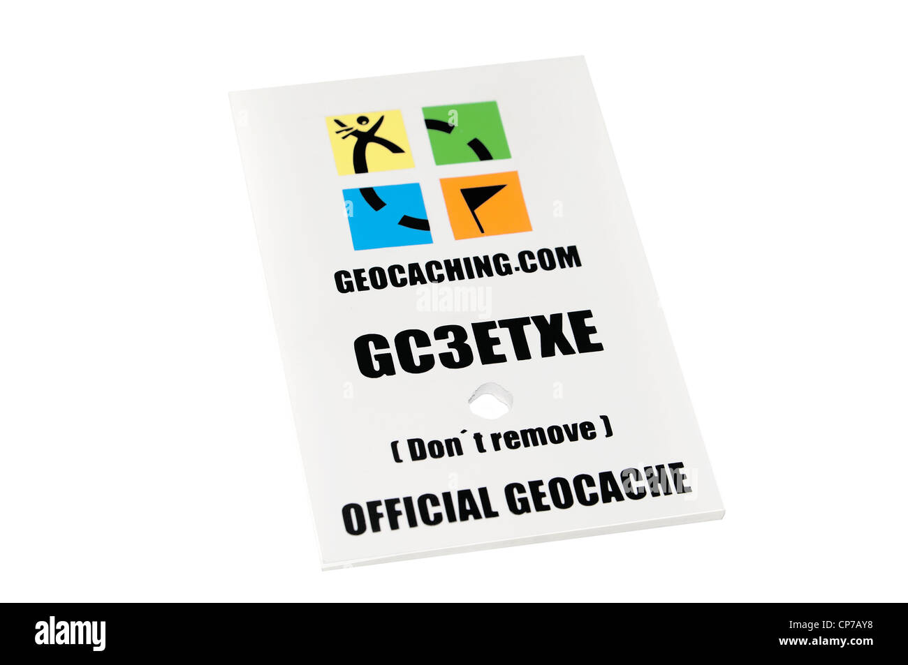 Géocaching sous-marine / plaque signe utilisé sur les navires ont à jouer le jeu Banque D'Images