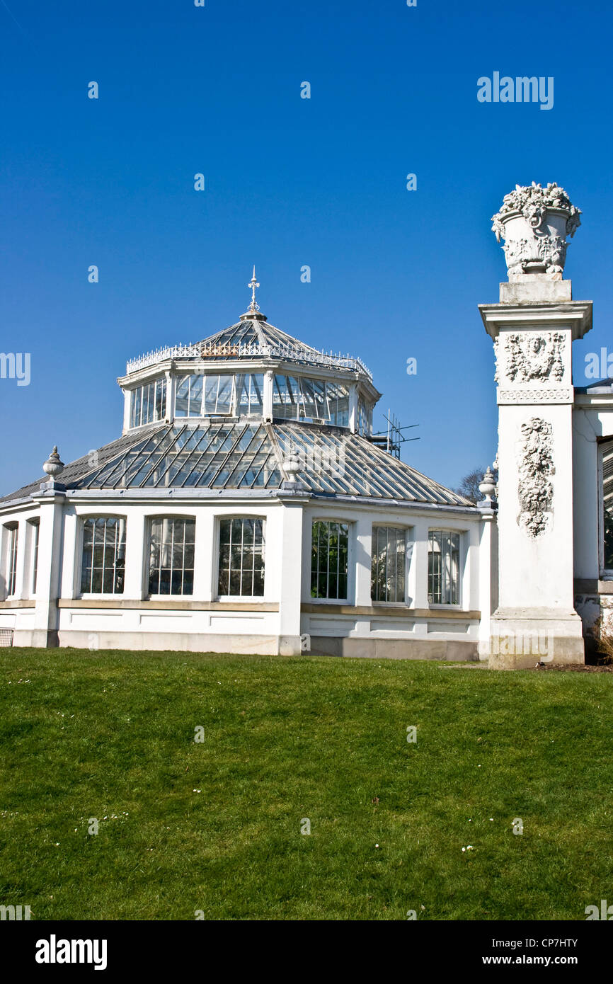 Bâtiment victorien répertorié 1 Chambre tempérée par Decimus Burton Royal Botanic Gardens Kew London angleterre Europe Banque D'Images