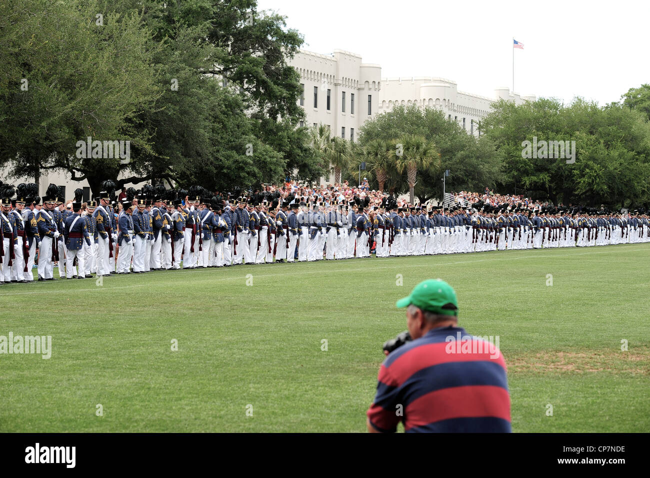 Longue ligne grise de diplômés Banque D'Images