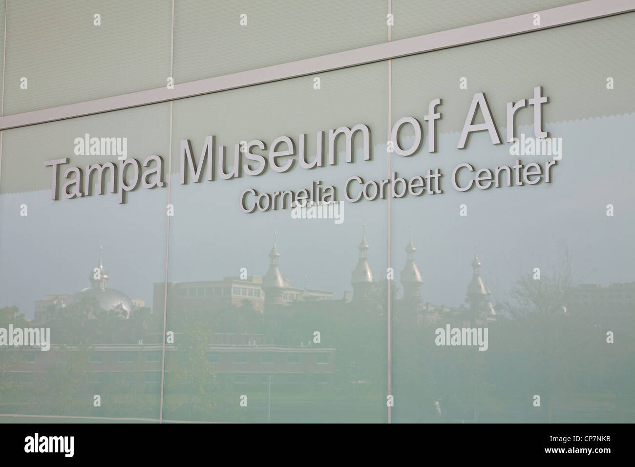 Tampa Museum of Art Signe, FL Banque D'Images