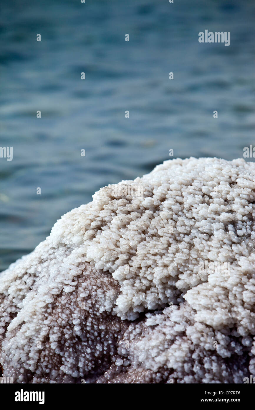 Les dépôts de sel de la Mer Morte, l'hôtel Movenpick Resort, la Jordanie, l'Asie occidentale Banque D'Images