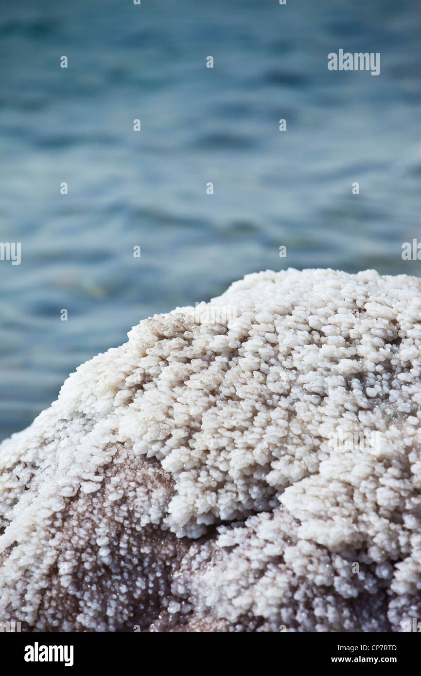 Les dépôts de sel de la Mer Morte, l'hôtel Movenpick Resort, la Jordanie, l'Asie occidentale Banque D'Images