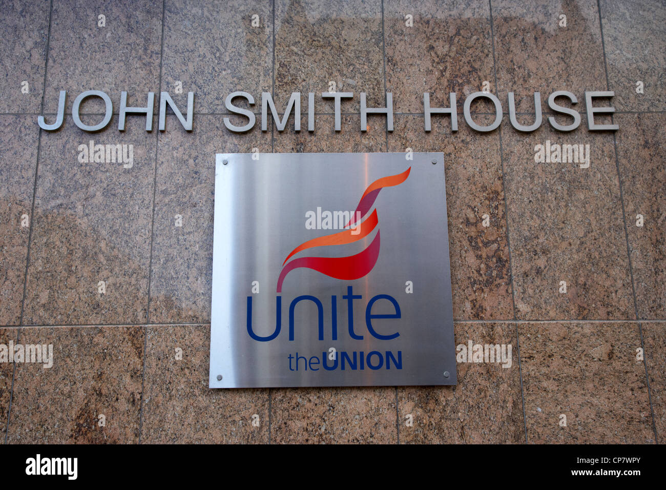 Unite the Union logo sur john smith house glasgow Scotland UK Banque D'Images