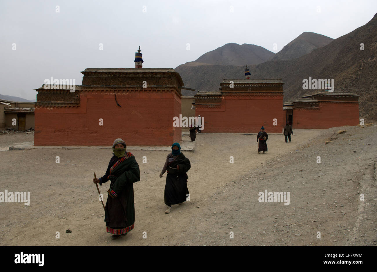 Monastère de Labrang pendant les célébrations du Nouvel An tibétain, la province de Gansu, Chine Banque D'Images