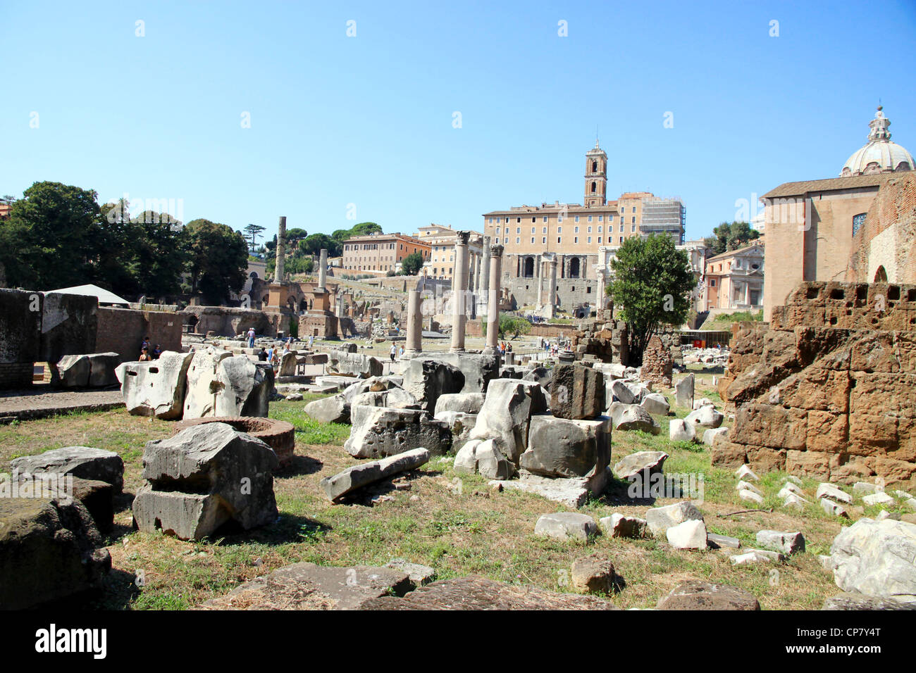 Ruines à Rome Banque D'Images