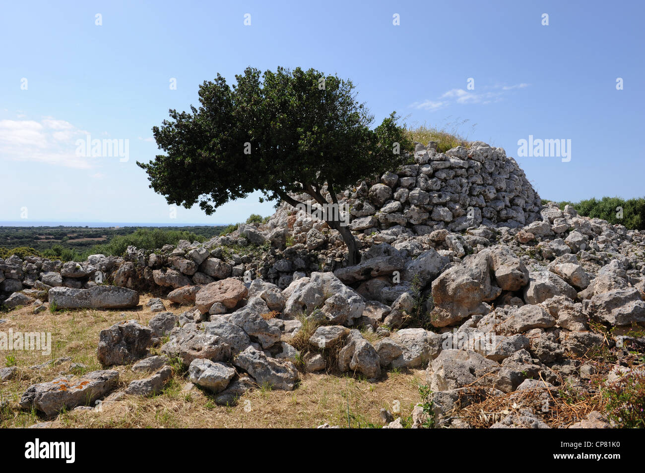 Talyots à Torre d'en Galmes, Minorque, Espagne Banque D'Images