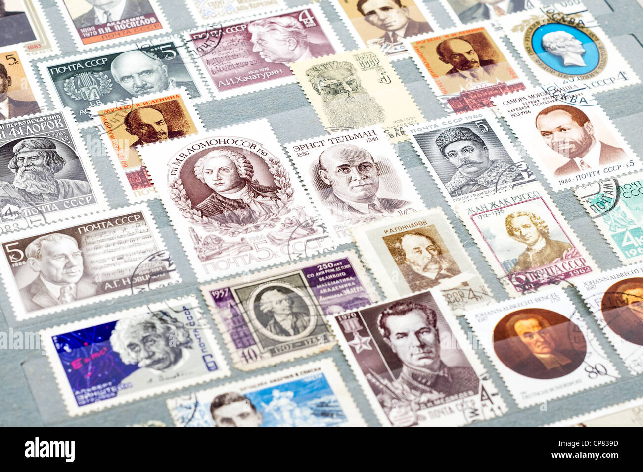 Vintage CCCP (Russie) Réservez en timbres-poste Banque D'Images