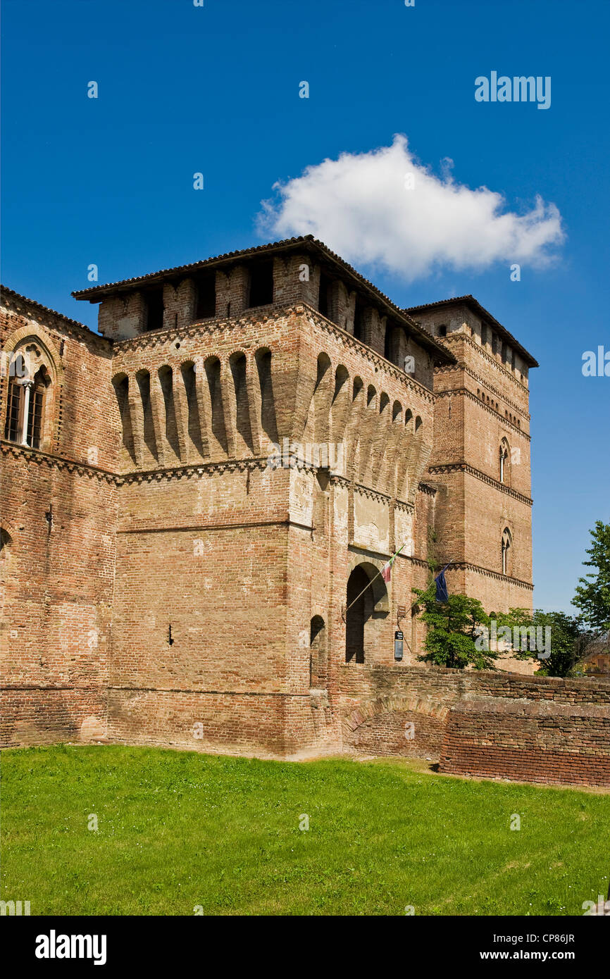 L'Italie, Lombardie, château Visconteo Banque D'Images