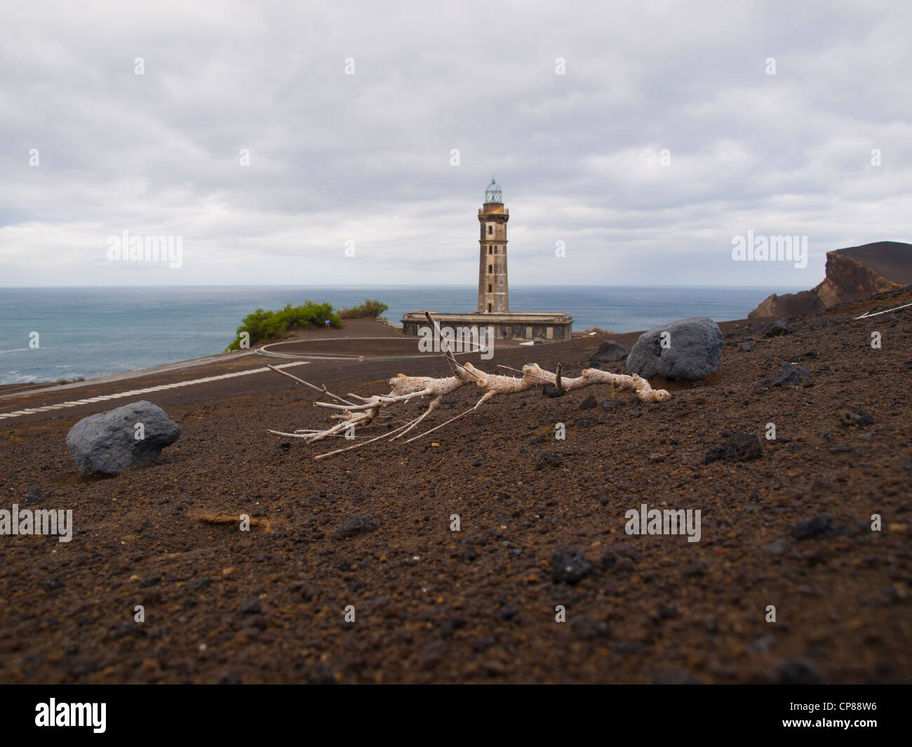 Dans l'île de Faial le volcan Capelinhos Banque D'Images