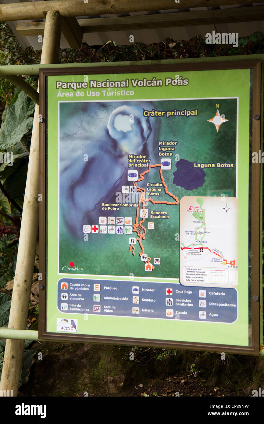 Poas Volcano National Park, Costa Rica, Amérique Centrale Banque D'Images