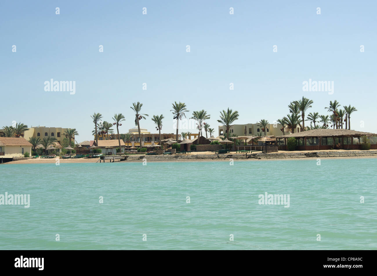 Vue d'El Gouna resort apartments, Egypte, mer Rouge Banque D'Images