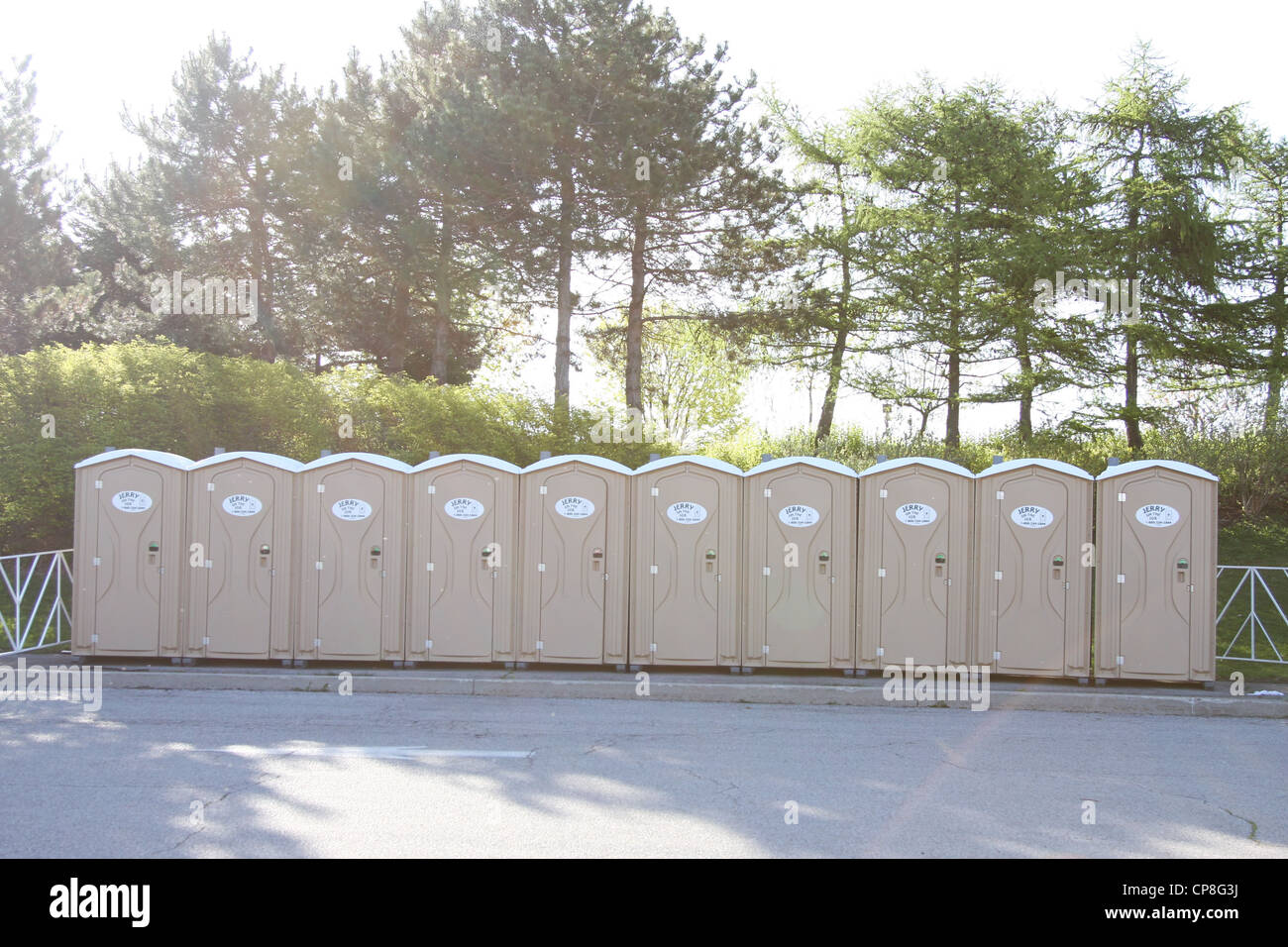 Toilettes portables Toilettes Des toilettes publiques en plein air Banque D'Images