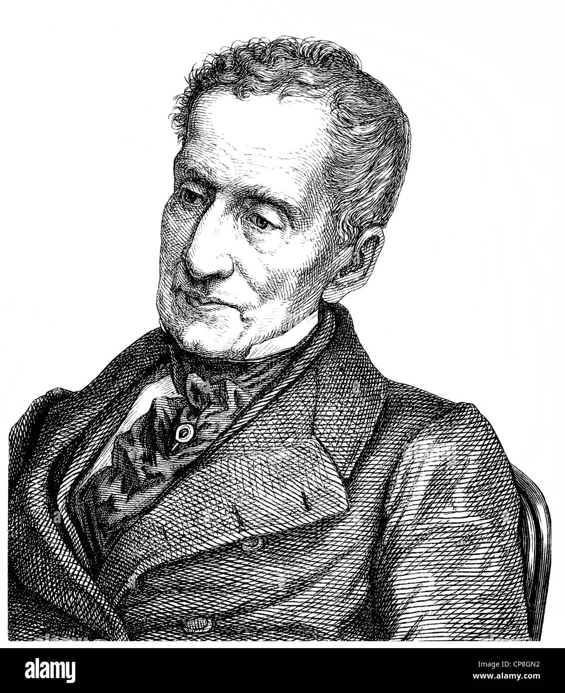 Klemens Wenzel von Metternich, 1773 - 1859, comte de Kynzvart, duc de Portella, plus dans l'Autriche impériale, Historische Zeich Banque D'Images