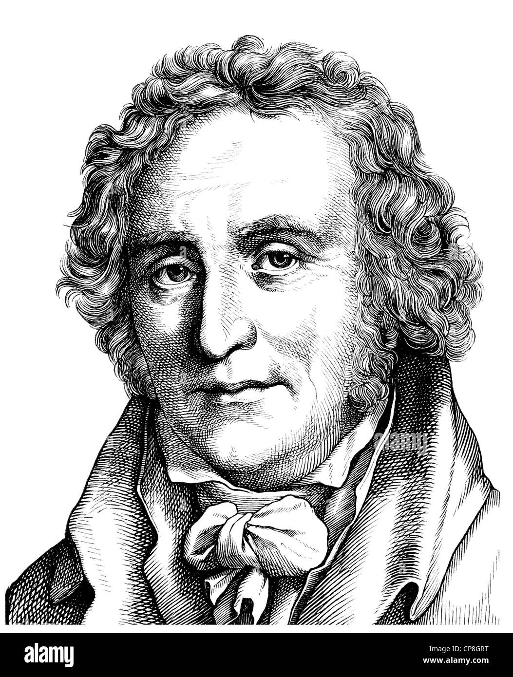 Le comte Friedrich Leopold zu Stolberg-Stolberg, 1750 - 1819, un poète allemand, traducteur et avocat, Historische Mischtechnik aus dem 1 Banque D'Images