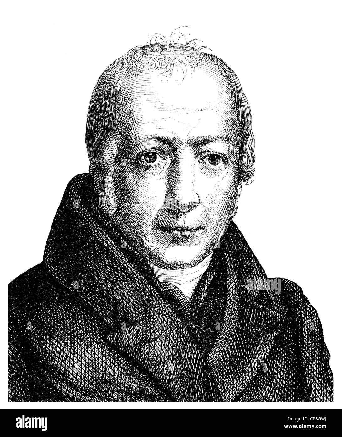 Friedrich Wilhelm Christian Carl Ferdinand von Humboldt, 1767 - 1835, un chercheur allemand, homme d'État et fondateur de l'université Banque D'Images