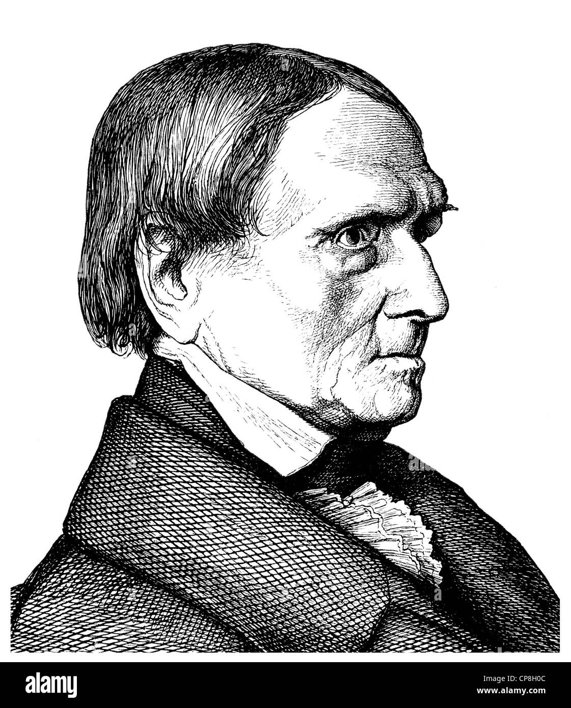 Peter von Cornelius, 1783 - 1867, un peintre allemand, Historische Mischtechnik aus dem 19. Jahrhundert, Portrait von Peter von Cornel Banque D'Images