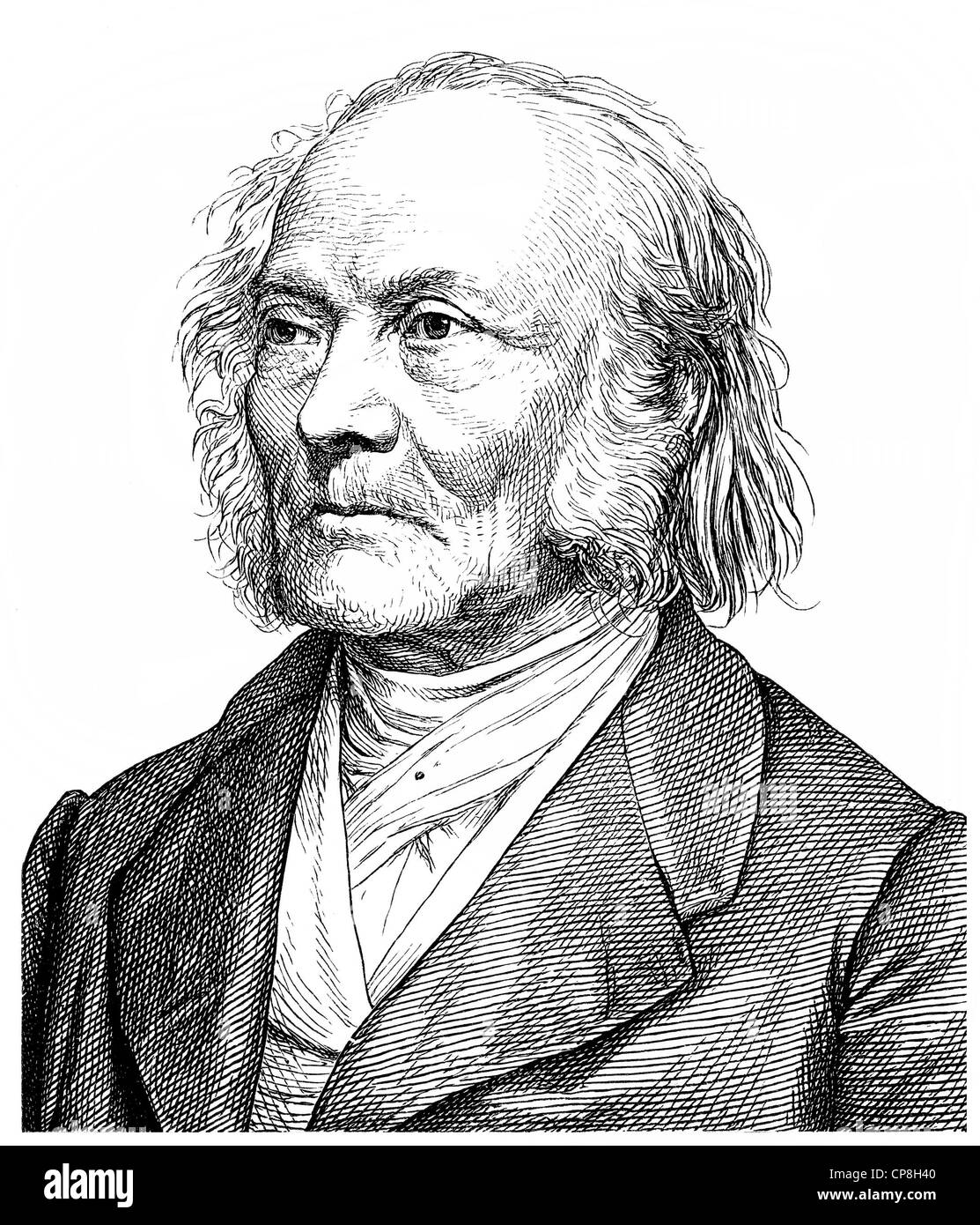 Ernst Heinrich Weber, 1795 - 1878, un physiologiste allemand et anatomiste, Historische Mischtechnik aus dem 19. Jahrhundert, Portrait Banque D'Images