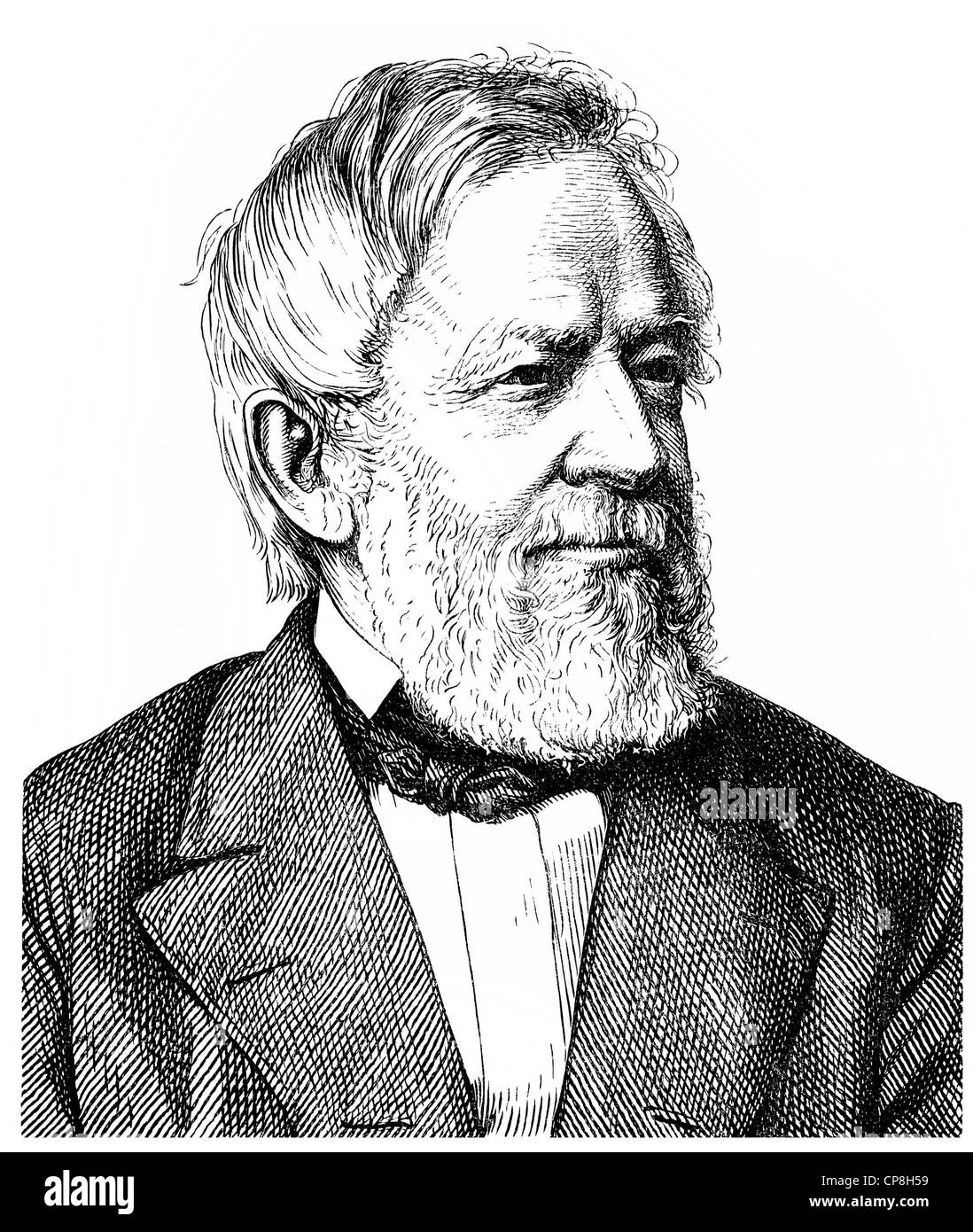 Heinrich Wilhelm Dove, 1803 - 1879, un physicien allemand et météorologue, Historische Mischtechnik aus dem 19. Jahrhundert, Portrai Banque D'Images