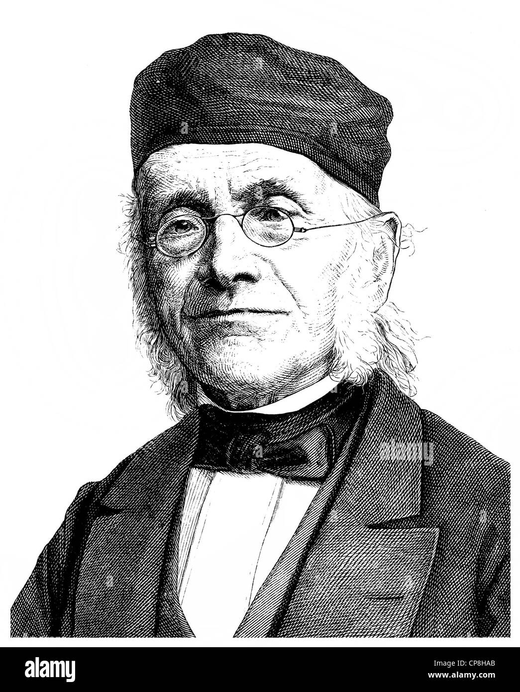 Friedrich August Gottreu Tholuck, 1799 - 1877, un théologien protestant allemand, Historische Mischtechnik aus dem 19. Jahrhundert, Po Banque D'Images
