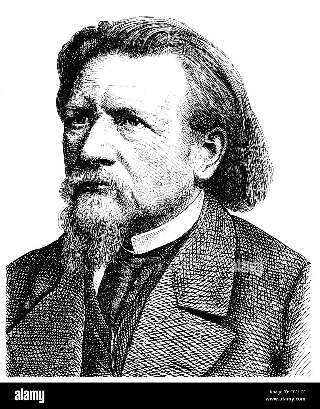 Karl Ferdinand Gutzkow, 1811 - 1878, un écrivain, dramaturge et journaliste, Historische Mischtechnik aus dem 19. Jahrhundert, Banque D'Images